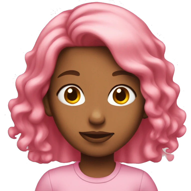 Girl with pink hair emoji