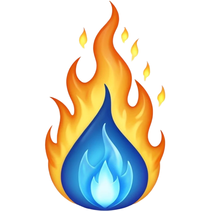 blue flame emoji