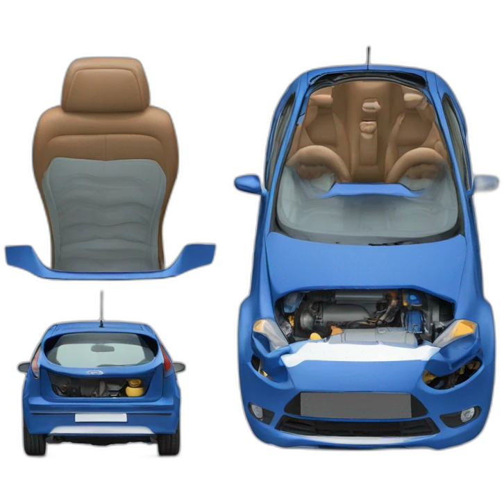 car ford focus 1999 in blue five doors emoji