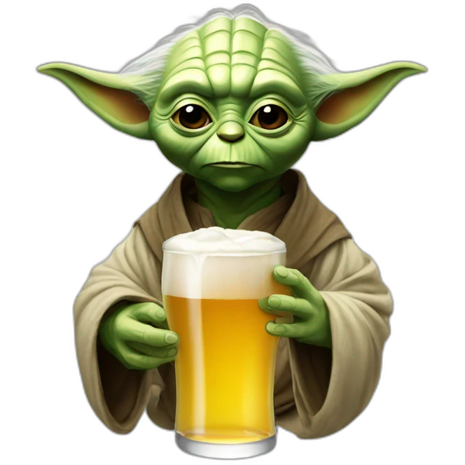 Yoda drink bier emoji