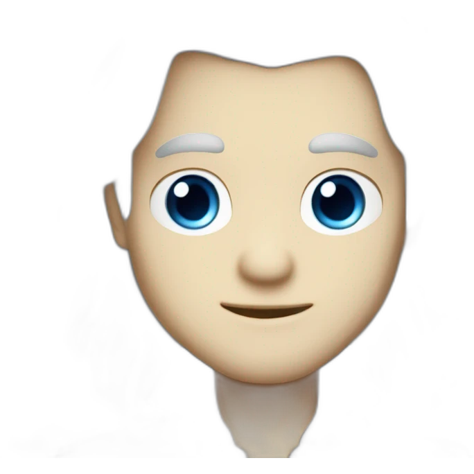 vampire librarian blue eyes and long white hair handsome male emoji