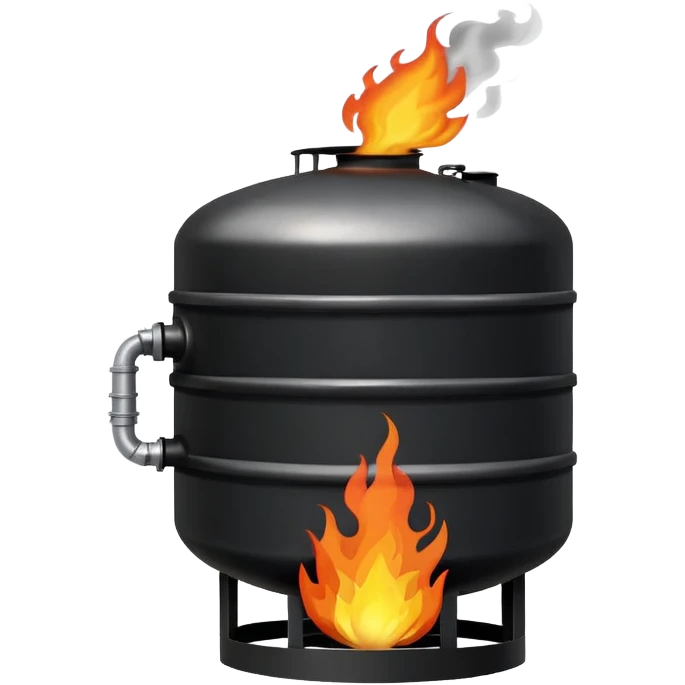 oil tank on fire emoji