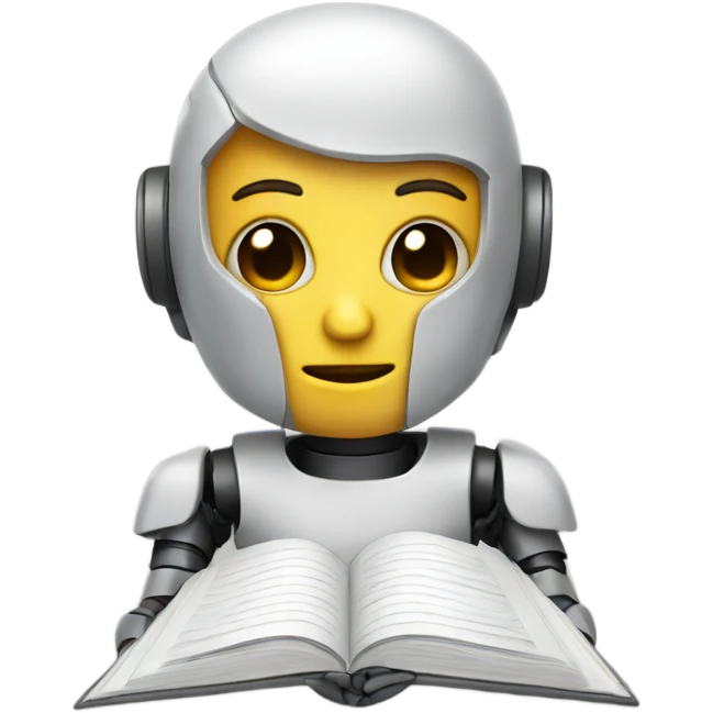 cute robot writer emoji