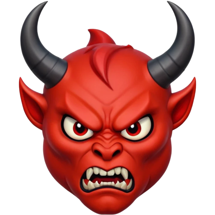angry devil face emoji