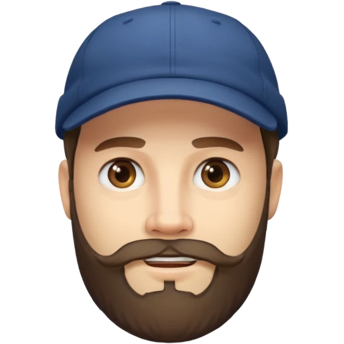 As un señor con barba y gorra emoji