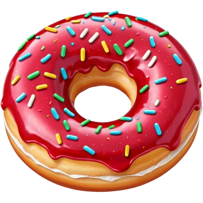 red glitter donut emoji