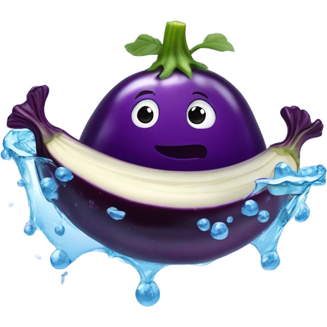 Aubergine sous la douche emoji