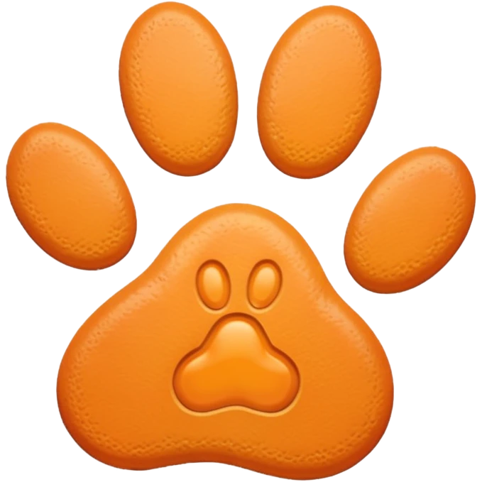 a very pale pastel orange pawprint emoji