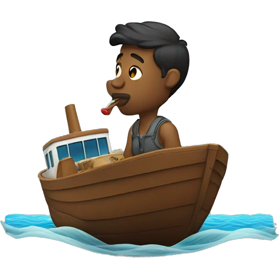 A man kissing a boat  emoji