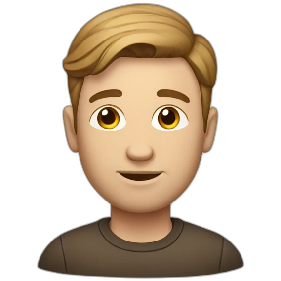 white man with  brown a sideways haircut, what’s take a a lot of money emoji