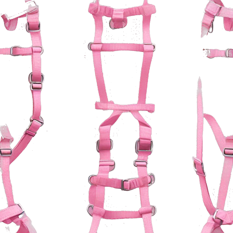 Pink dog harness emoji