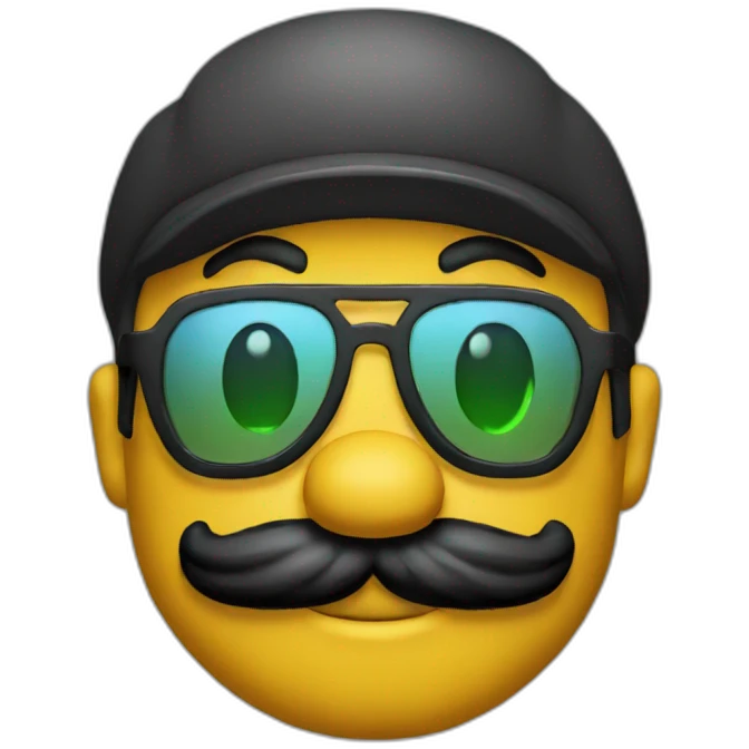 Mario with sunglasses  emoji