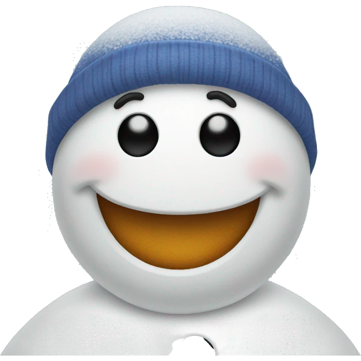 Snowman smiley emoji