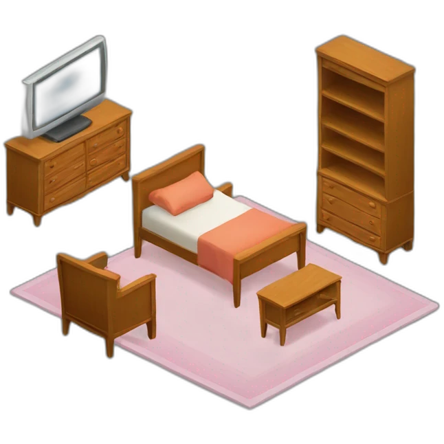 furniture isometric view emoji