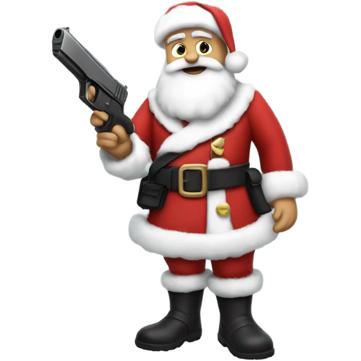 Santa holding a gun emoji