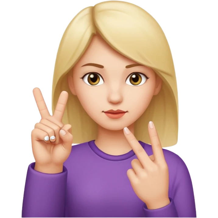 girl showing middle finger emoji