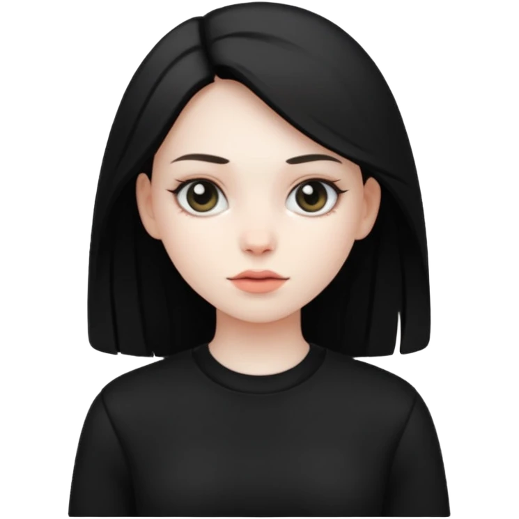 girl be white and be wering black emoji