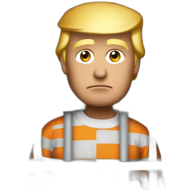 Donald trump in jail clothes emoji