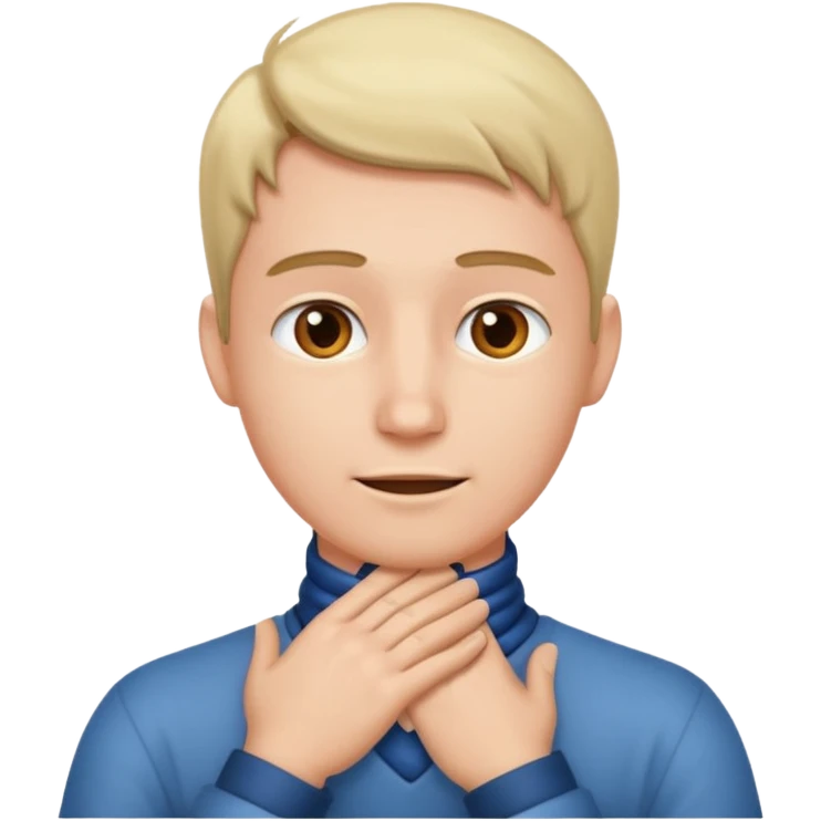  person with hands on his neck emoji