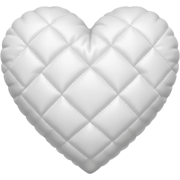 white heart with a quilted pattern emoji