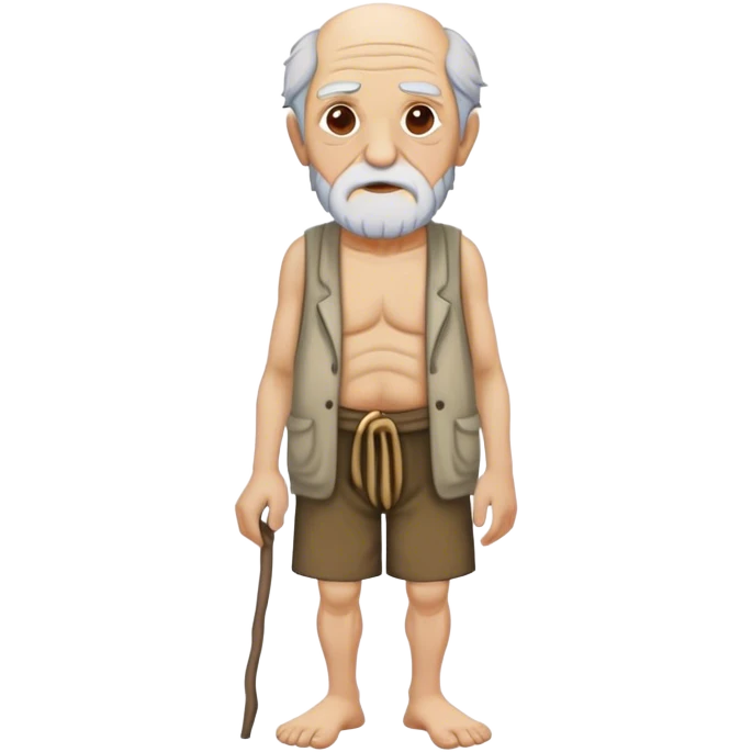 Ancient greece old man full body emoji