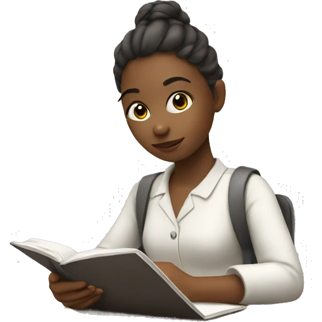 girl writing in a notebook emoji
