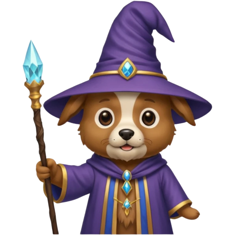 Dog wizard emoji