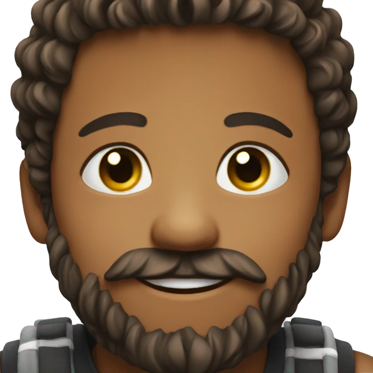 smiling boy with beard portrait emoji