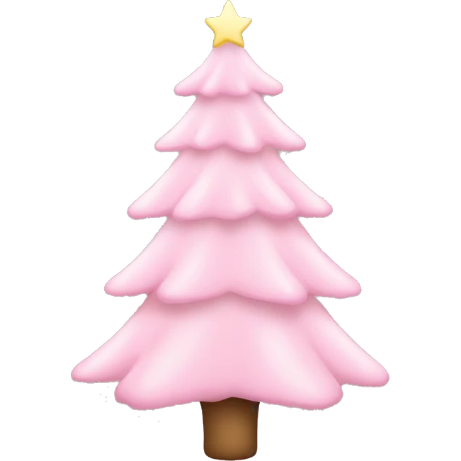 Light pink Christmas tree emoji