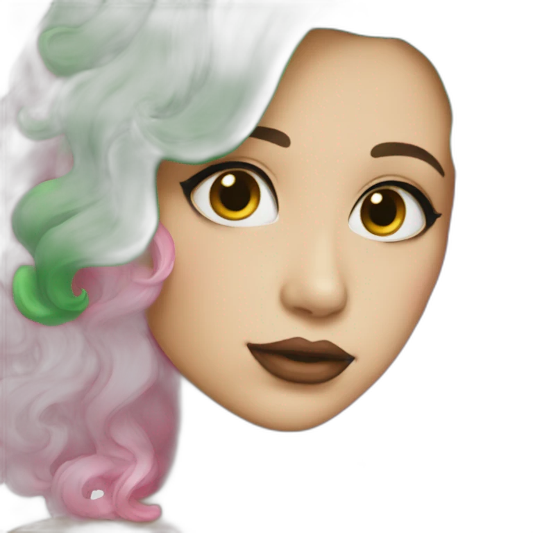 pinklipsgreenhair emoji