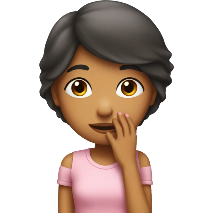 a girl smelling her own arm emoji