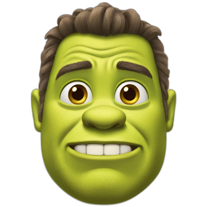 Shrek as arnold swarchenagger emoji