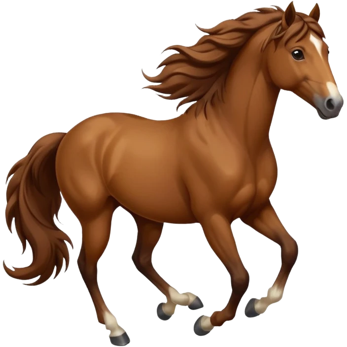 a beautiful wild running horse emoji