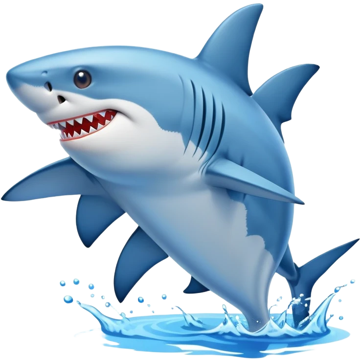 A shark with blue shoes emoji
