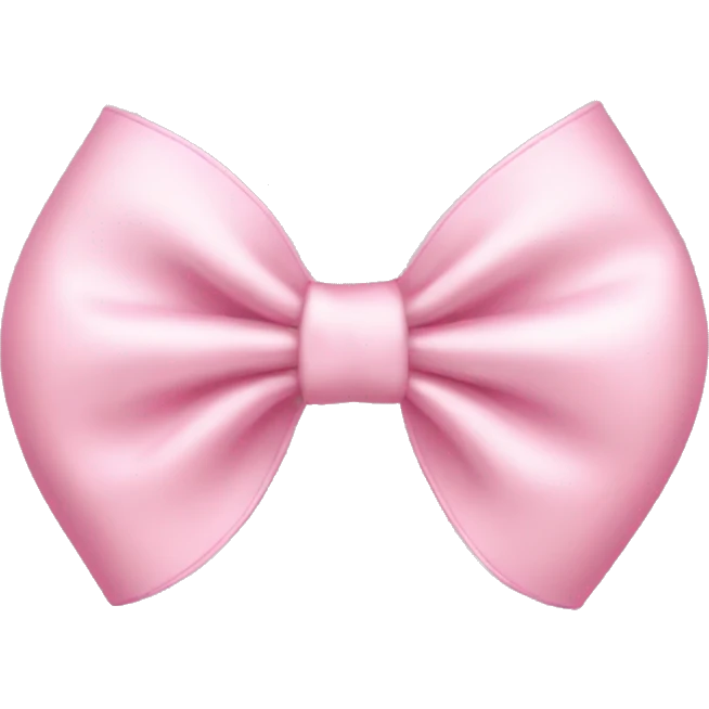 Coquette light pink bow emoji