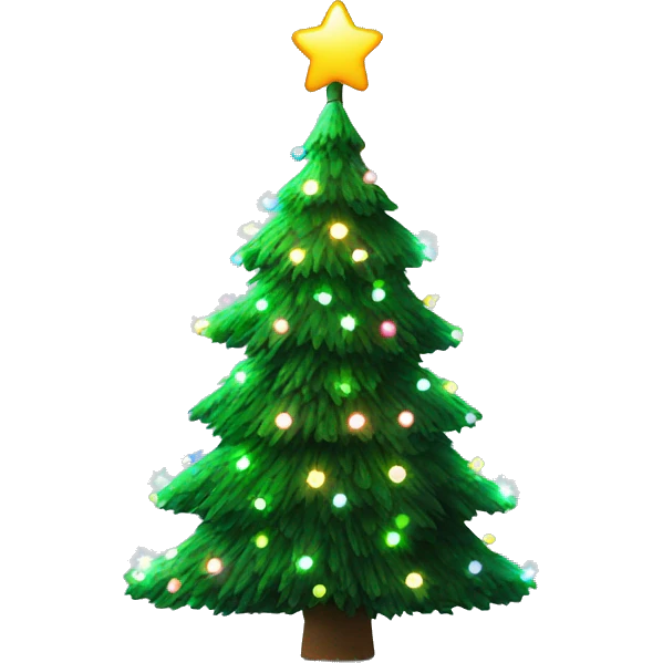 Fiber optic Christmas tree emoji