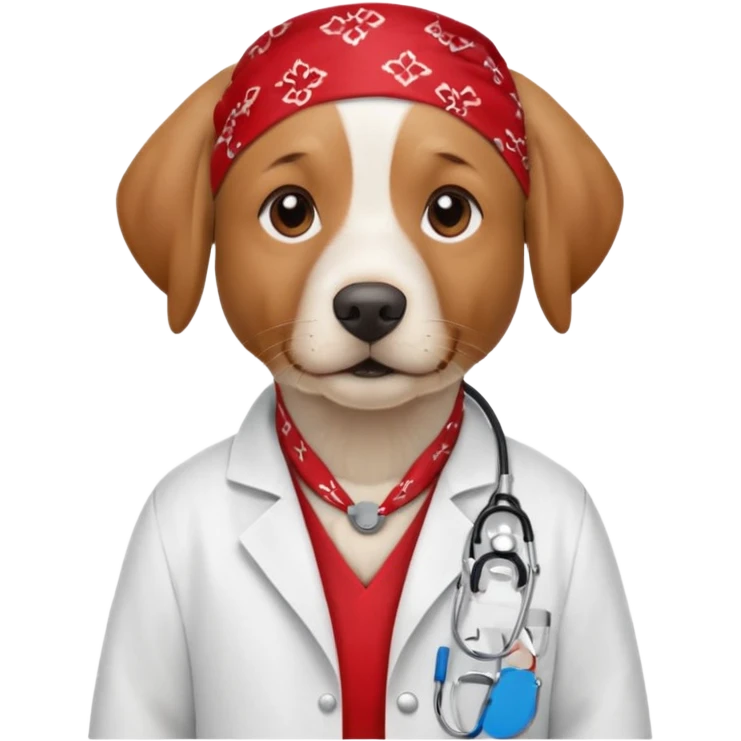 dog doctors with bandanas  emoji