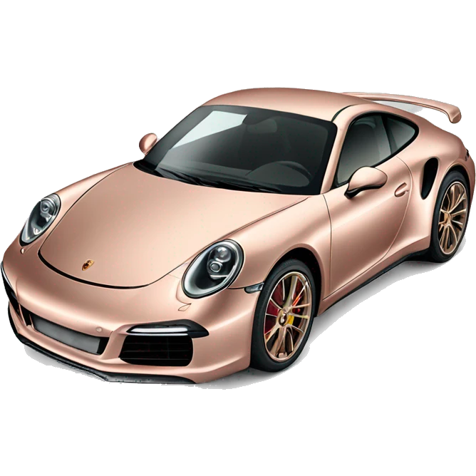Porsche 911 in rose gold  emoji