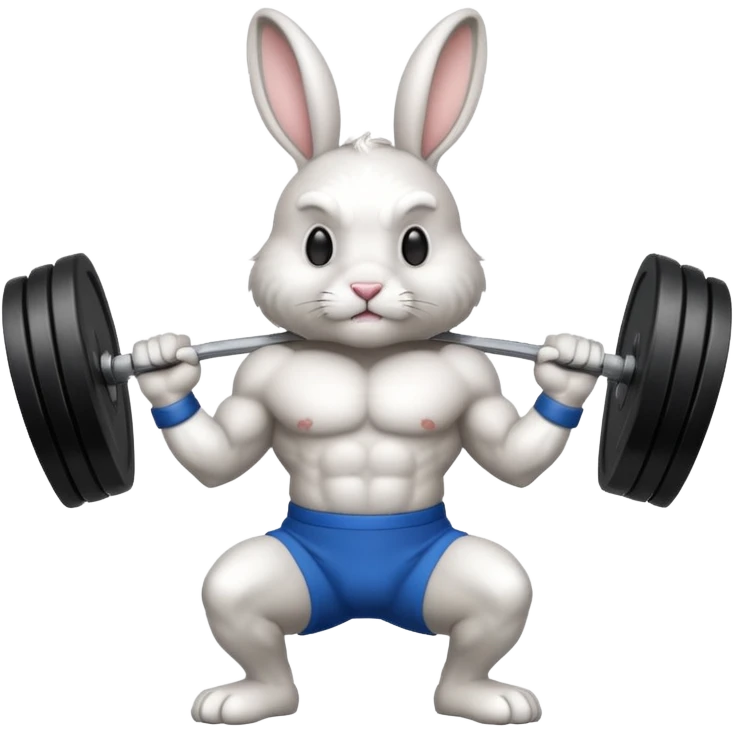  weightlifting rabbit emoji
