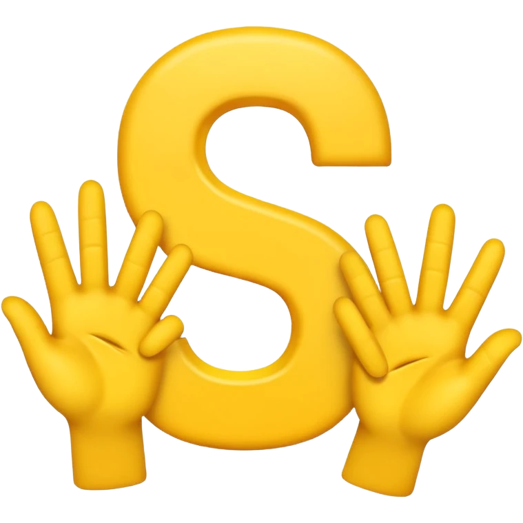 Make the letter S with emoji hands emoji