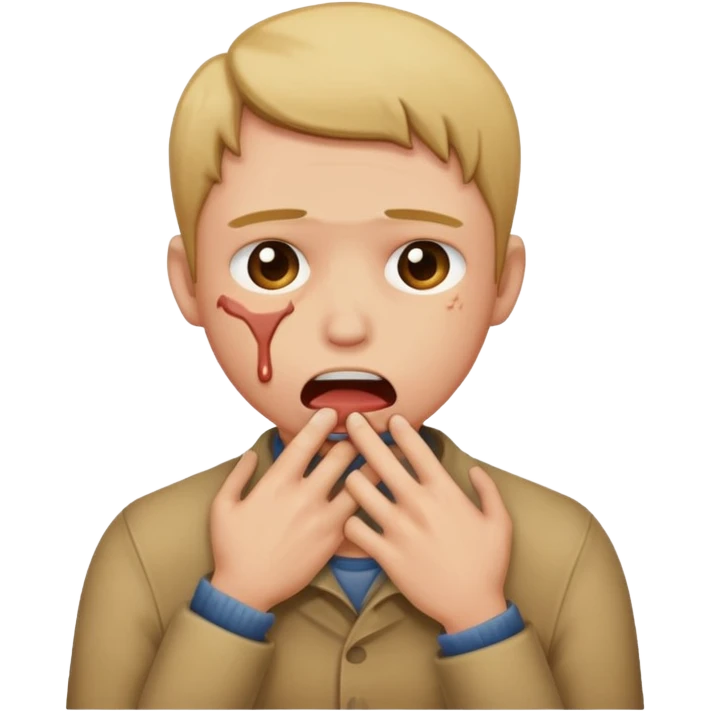 A person choking them selves  emoji