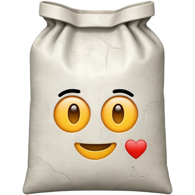 cement bag with label emoji style emoji
