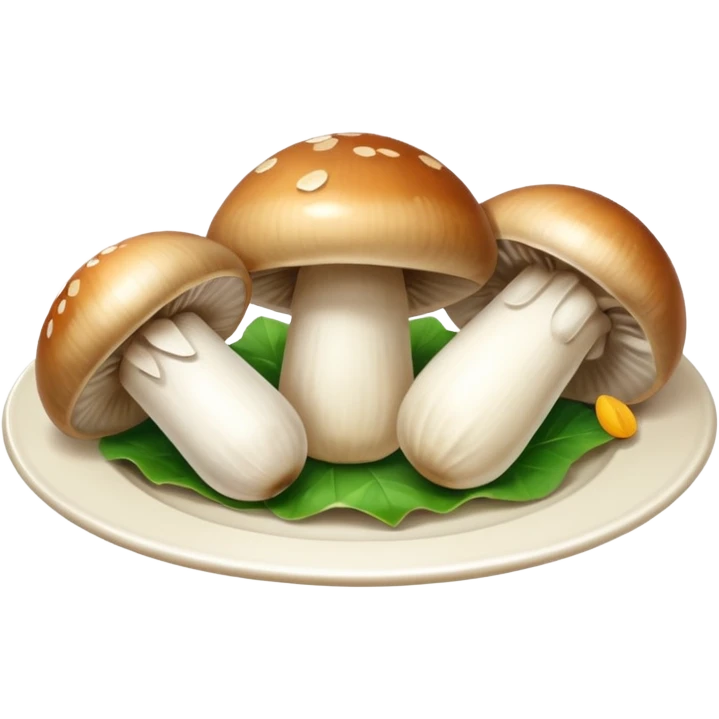 3 champignons on the plat emoji