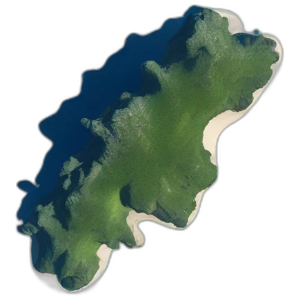 Shape Island corsica from space emoji