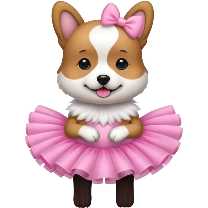 Dog wearing a tutu emoji