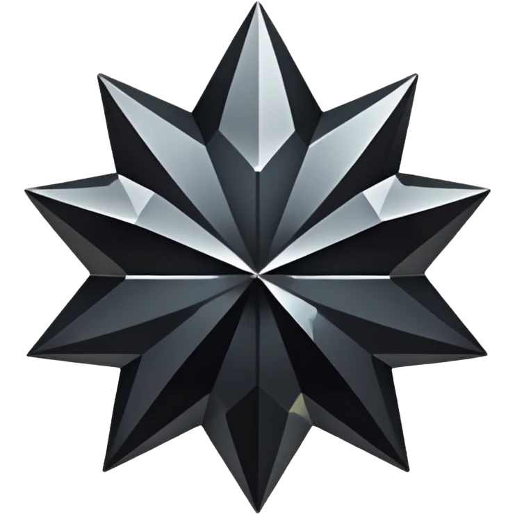 black diamond 8pointed star  emoji