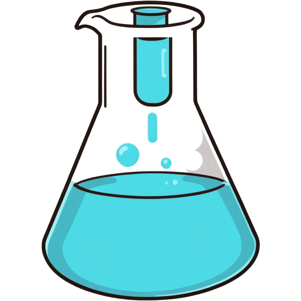 laboratory flask with bubbling chemicals emoji