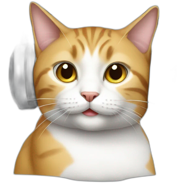  cat wearing big headphones emoji