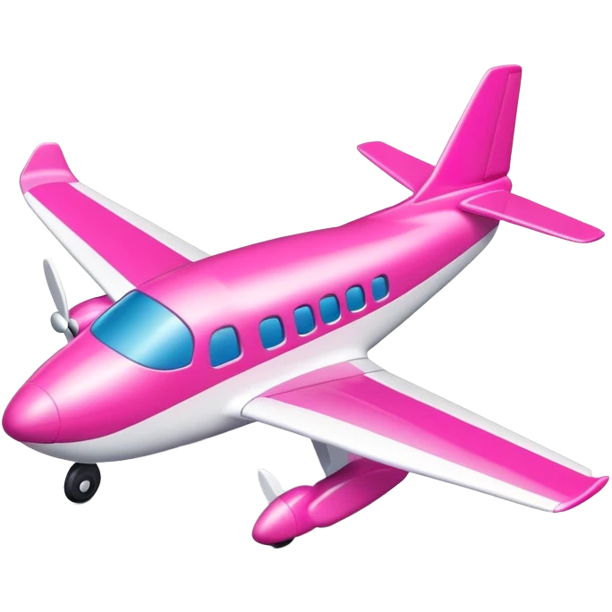 Pink and white mini airplane  emoji