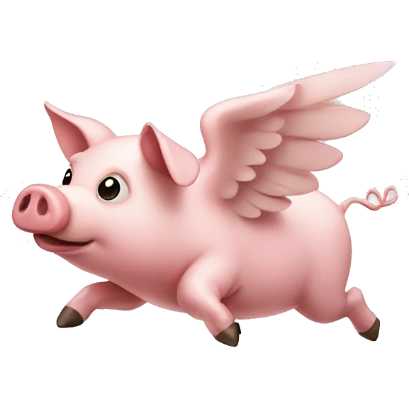 Flying pig emoji